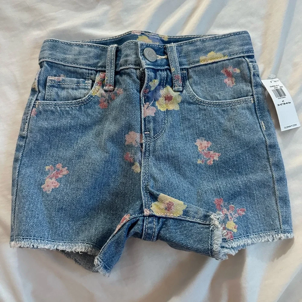 Old Navy Floral Print Denim Shorts